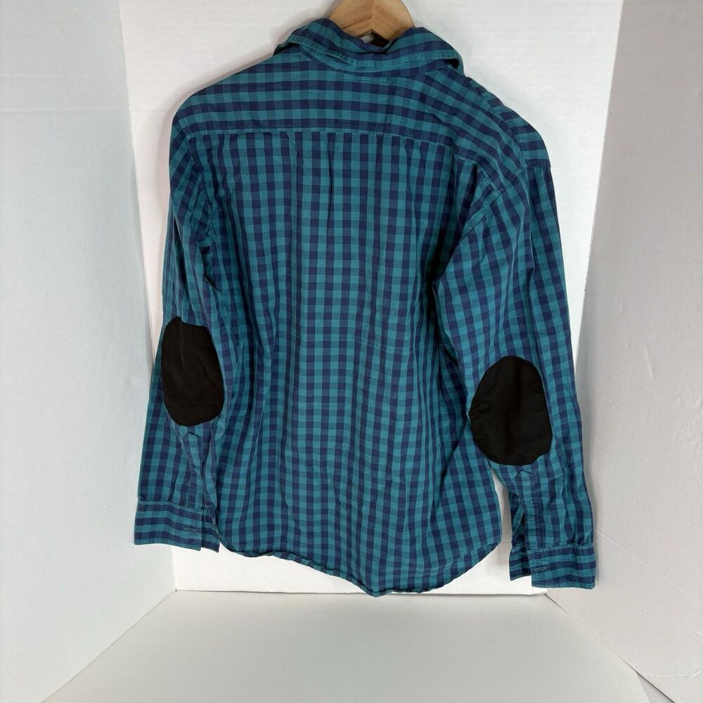 Vintage Polo Ralph Lauren Button Up Shirt, Blue Checkered Small Large Horse Logo - Picture 4 of 7